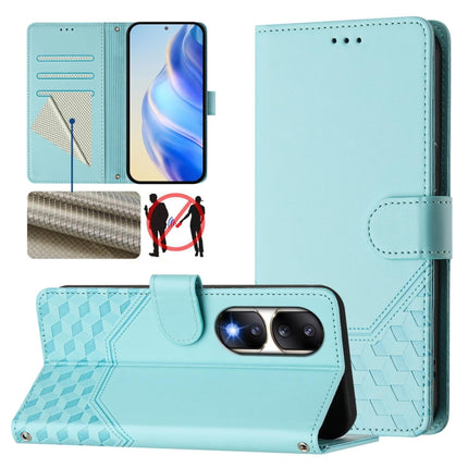 Honeycomb Embossing RFID Leather Phone Case, For Honor X8a / X8 5G / X6 4G / X6s 4G, For Honor 70 Lite 5G, For Honor 90 Lite 5G / X50i 5G, For Honor 90 Pro 5G