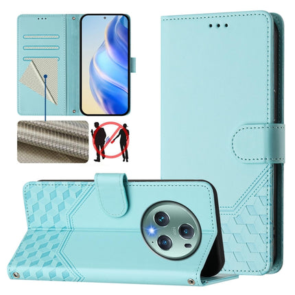 Honeycomb Embossing RFID Leather Phone Case, For Honor 90 5G, For Honor X7a 4G / Play 7T 5G, For Honor Magic5 Pro, For Honor X40 5G / X9a 5G / Magic5 Lite
