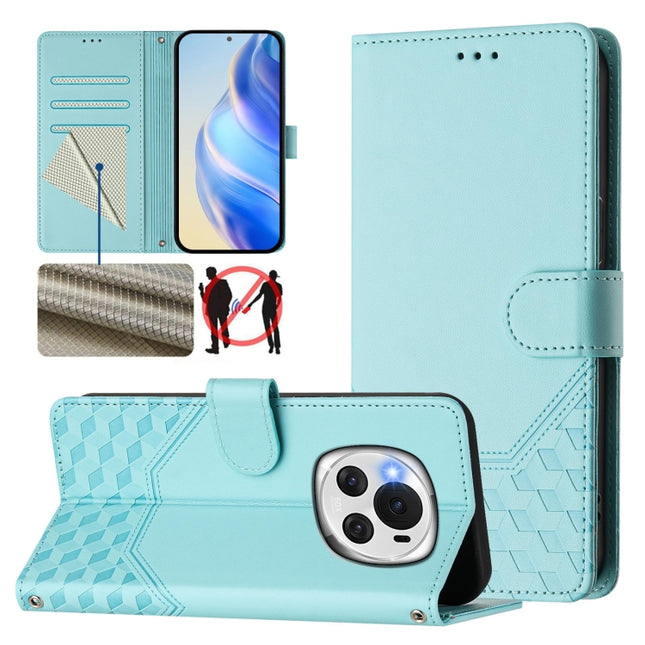 Honeycomb Embossing RFID Leather Phone Case, For Honor Magic6 5G, For Honor X8b 4G, For Honor X9b 5G / Magic6 Lite 5G, For Honor X6a 4G