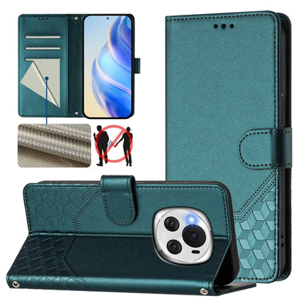 Honeycomb Embossing RFID Leather Phone Case, For Honor Magic6 5G, For Honor X8b 4G, For Honor X9b 5G / Magic6 Lite 5G, For Honor X6a 4G