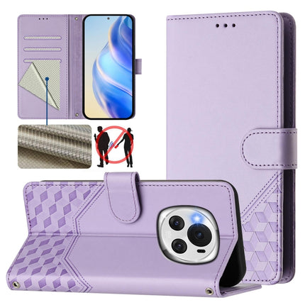 Honeycomb Embossing RFID Leather Phone Case, For Honor Magic6 5G, For Honor X8b 4G, For Honor X9b 5G / Magic6 Lite 5G, For Honor X6a 4G