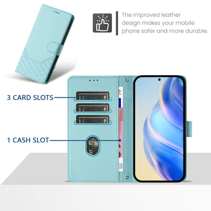 Honeycomb Embossing RFID Leather Phone Case, For Honor X6b, For Honor 200, For Honor 200 Pro, For Honor Play 50