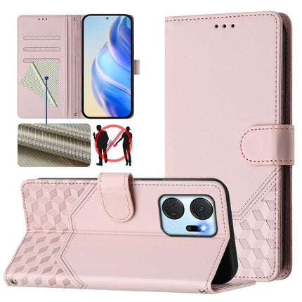 Honeycomb Embossing RFID Leather Phone Case, For Honor 90 5G, For Honor X7a 4G / Play 7T 5G, For Honor Magic5 Pro, For Honor X40 5G / X9a 5G / Magic5 Lite