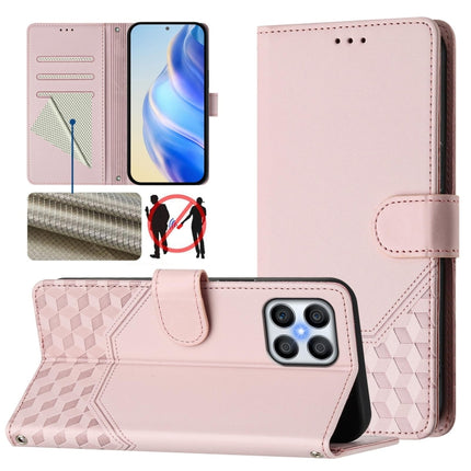Honeycomb Embossing RFID Leather Phone Case, For Honor X8a / X8 5G / X6 4G / X6s 4G, For Honor 70 Lite 5G, For Honor 90 Lite 5G / X50i 5G, For Honor 90 Pro 5G