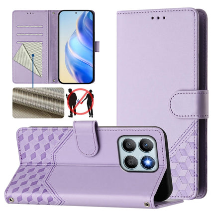 Honeycomb Embossing RFID Leather Phone Case, For Honor Magic6 5G, For Honor X8b 4G, For Honor X9b 5G / Magic6 Lite 5G, For Honor X6a 4G