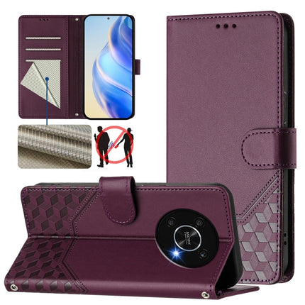 Honeycomb Embossing RFID Leather Phone Case, For Honor 80 GT 5G, For Honor 80 5G, For Honor X30 5G / X9 5G / 4G, For Honor X40i 5G