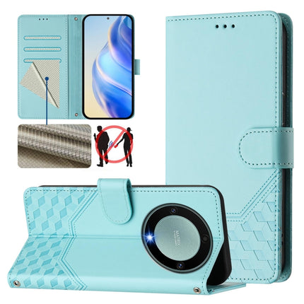 Honeycomb Embossing RFID Leather Phone Case, For Honor 90 5G, For Honor X7a 4G / Play 7T 5G, For Honor Magic5 Pro, For Honor X40 5G / X9a 5G / Magic5 Lite