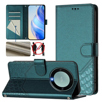Honeycomb Embossing RFID Leather Phone Case, For Honor 90 5G, For Honor X7a 4G / Play 7T 5G, For Honor Magic5 Pro, For Honor X40 5G / X9a 5G / Magic5 Lite