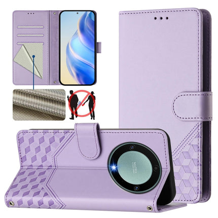 Honeycomb Embossing RFID Leather Phone Case, For Honor 90 5G, For Honor X7a 4G / Play 7T 5G, For Honor Magic5 Pro, For Honor X40 5G / X9a 5G / Magic5 Lite