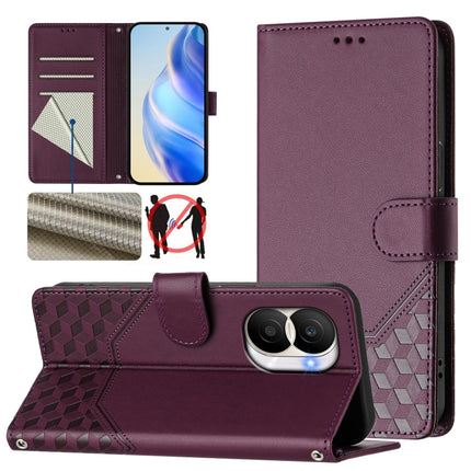 Honeycomb Embossing RFID Leather Phone Case, For Honor 80 GT 5G, For Honor 80 5G, For Honor X30 5G / X9 5G / 4G, For Honor X40i 5G