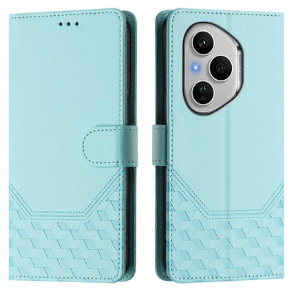 Honeycomb Embossing RFID Leather Phone Case, For Honor 400 Pro Global 160.8mm, For Honor Power 5G, For Honor Play 60 5G, For Honor 400 Lite Global