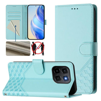 Honeycomb Embossing RFID Leather Phone Case, For Honor Magic8, For Honor Play 70 Plus, For Honor X5c Plus, For Honor X6c 4G