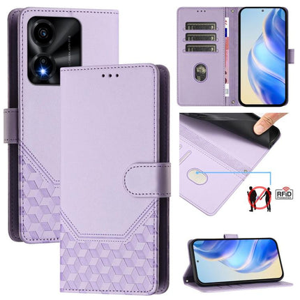 Honeycomb Embossing RFID Leather Phone Case, For Honor Magic8, For Honor Play 70 Plus, For Honor X5c Plus, For Honor X6c 4G