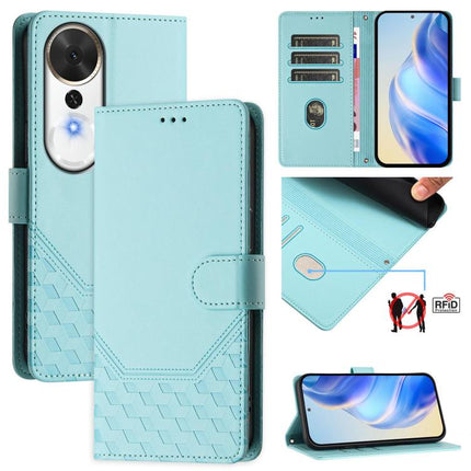 Honeycomb Embossing RFID Leather Phone Case, For Honor Magic8, For Honor Play 70 Plus, For Honor X5c Plus, For Honor X6c 4G