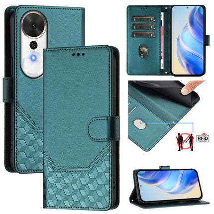 Honeycomb Embossing RFID Leather Phone Case, For Honor Magic8, For Honor Play 70 Plus, For Honor X5c Plus, For Honor X6c 4G