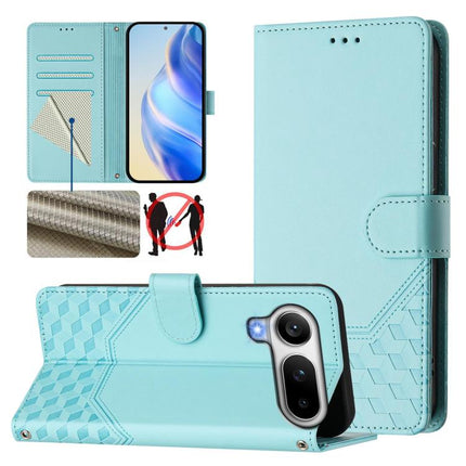 Honeycomb Embossing RFID Leather Phone Case, For Honor 600 Lite Global, For Honor Magic8 Pro Air 5G, For Honor X8d 4G, For Honor Magic8 Pro