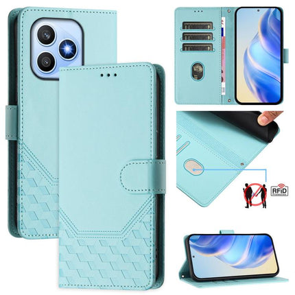 Honeycomb Embossing RFID Leather Phone Case, For Honor 600 Lite Global, For Honor Magic8 Pro Air 5G, For Honor X8d 4G, For Honor Magic8 Pro