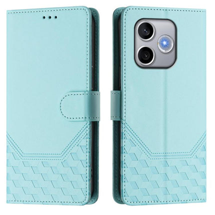 Honeycomb Embossing RFID Leather Phone Case, For Honor 600 Lite Global, For Honor Magic8 Pro Air 5G, For Honor X8d 4G, For Honor Magic8 Pro