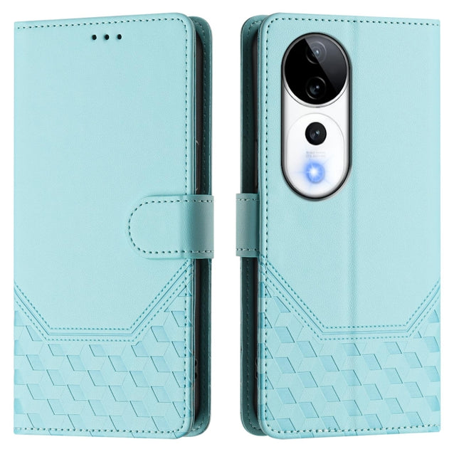 Honeycomb Embossing RFID Leather Phone Case, For vivo S19 Pro, For vivo S19, For vivo Y28 4G, For vivo X100s 5G