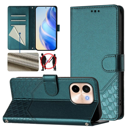 Honeycomb Embossing RFID Leather Phone Case, For vivo S19 Pro, For vivo S19, For vivo Y28 4G, For vivo X100s 5G