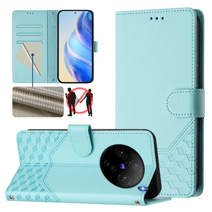 Honeycomb Embossing RFID Leather Phone Case, For vivo S19 Pro, For vivo S19, For vivo Y28 4G, For vivo X100s 5G