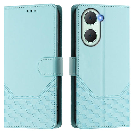 Honeycomb Embossing RFID Leather Phone Case, For vivo Y03 4G Global / Y18 4G, For vivo Y38 5G / Y200i / T3x Global, For vivo iQOO Z9x, For vivo iQOO Z9 / Z9 Turbo