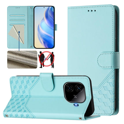 Honeycomb Embossing RFID Leather Phone Case, For vivo Y03 4G Global / Y18 4G, For vivo Y38 5G / Y200i / T3x Global, For vivo iQOO Z9x, For vivo iQOO Z9 / Z9 Turbo