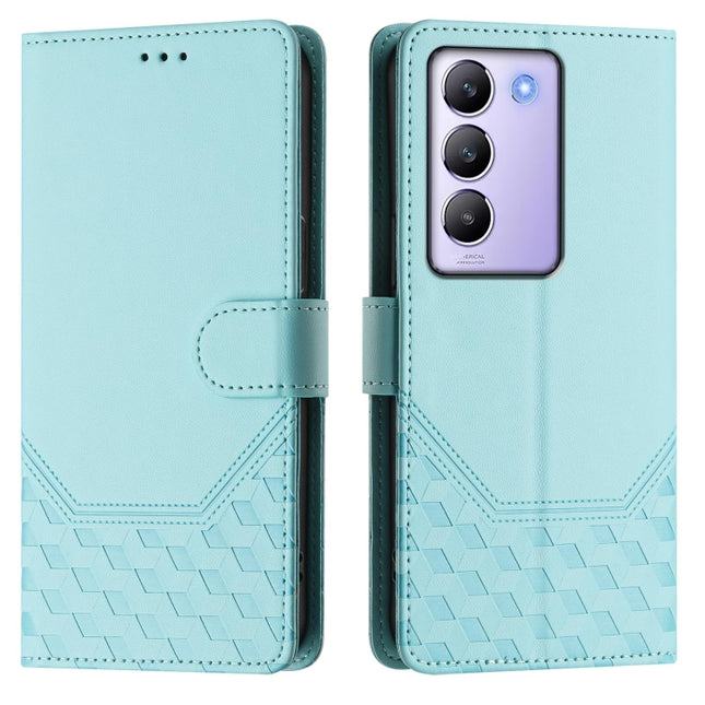 Honeycomb Embossing RFID Leather Phone Case, For vivo Y100 IDN / T3 5G IDN, For vivo V30 5G / V30 Pro Global, For vivo V29e 5G / Y200 5G Global, For vivo Y36 5G / 4G / Y27s 4G Global