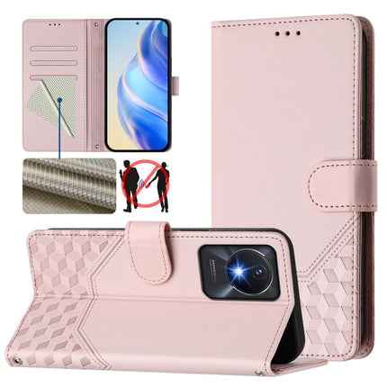 Honeycomb Embossing RFID Leather Phone Case, For vivo V29 5G / V29 Pro Global, For vivo Y17s Global, For vivo Y02a 4G / Y02 4G / Y11 2023 / Y02T, For vivo Y78+ 5G / Y78 5G Global