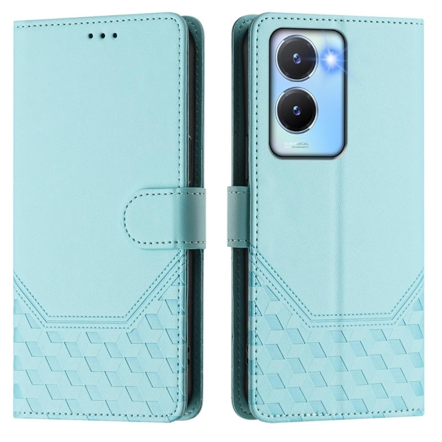 Honeycomb Embossing RFID Leather Phone Case, For vivo Y56 5G / Y16 4G / Y02s 4G Global, For vivo Y100 5G Global, For vivo V27 5G / V27 Pro 5G Global, For vivo V27e 4G / T2 4G Global