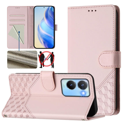 Honeycomb Embossing RFID Leather Phone Case, For vivo Y56 5G / Y16 4G / Y02s 4G Global, For vivo Y100 5G Global, For vivo V27 5G / V27 Pro 5G Global, For vivo V27e 4G / T2 4G Global