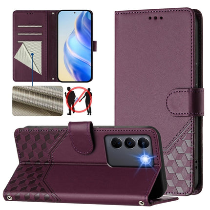 Honeycomb Embossing RFID Leather Phone Case, For vivo Y56 5G / Y16 4G / Y02s 4G Global, For vivo Y100 5G Global, For vivo V27 5G / V27 Pro 5G Global, For vivo V27e 4G / T2 4G Global