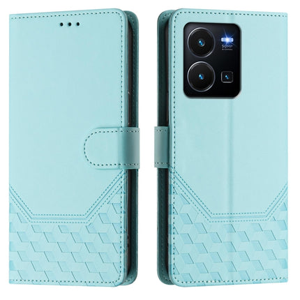 Honeycomb Embossing RFID Leather Phone Case, For vivo Y35 4G / Y22s 4G / Y22 4G Global, For vivo Y55s 2023 / Y75 5G Global, For vivo Y33s 4G / Y21 2021 / Y21s / Y21T, For vivo Y76 5G