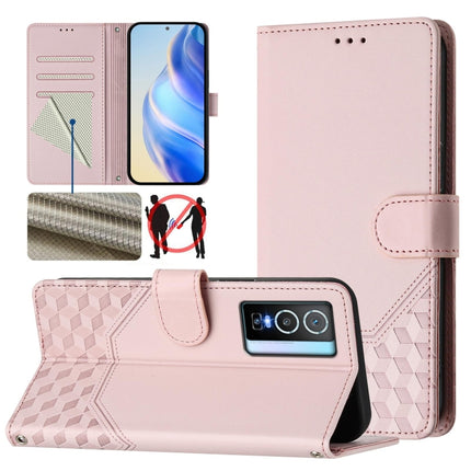 Honeycomb Embossing RFID Leather Phone Case, For vivo Y35 4G / Y22s 4G / Y22 4G Global, For vivo Y55s 2023 / Y75 5G Global, For vivo Y33s 4G / Y21 2021 / Y21s / Y21T, For vivo Y76 5G