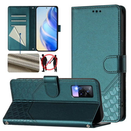 Honeycomb Embossing RFID Leather Phone Case, For vivo V20 / Y73 2021, For vivo Y51a 2021 / Y33 4G 2021, For vivo Y31 4G 2021 India / Y53s 4G, For vivo Y72 5G / iQOO Z3