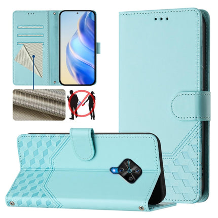 Honeycomb Embossing RFID Leather Phone Case, For vivo V20 / Y73 2021, For vivo Y51a 2021 / Y33 4G 2021, For vivo Y31 4G 2021 India / Y53s 4G, For vivo Y72 5G / iQOO Z3