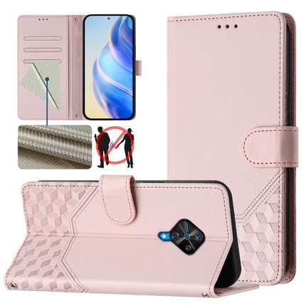 Honeycomb Embossing RFID Leather Phone Case, For vivo V20 / Y73 2021, For vivo Y51a 2021 / Y33 4G 2021, For vivo Y31 4G 2021 India / Y53s 4G, For vivo Y72 5G / iQOO Z3