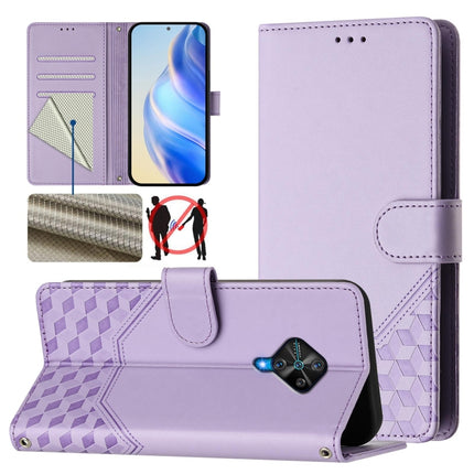 Honeycomb Embossing RFID Leather Phone Case, For vivo V20 / Y73 2021, For vivo Y51a 2021 / Y33 4G 2021, For vivo Y31 4G 2021 India / Y53s 4G, For vivo Y72 5G / iQOO Z3