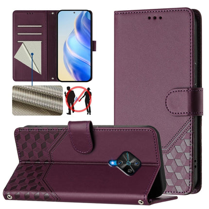 Honeycomb Embossing RFID Leather Phone Case, For vivo V20 / Y73 2021, For vivo Y51a 2021 / Y33 4G 2021, For vivo Y31 4G 2021 India / Y53s 4G, For vivo Y72 5G / iQOO Z3