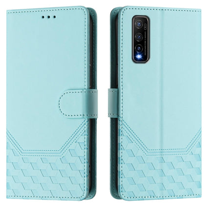 Honeycomb Embossing RFID Leather Phone Case, For vivo Y70s, For vivo Y17 / Y15 / Y12 / Y11, For vivo Y27 4G 2023 Global