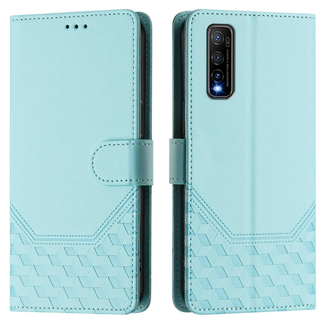 Honeycomb Embossing RFID Leather Phone Case, For vivo Y70s, For vivo Y17 / Y15 / Y12 / Y11, For vivo Y27 4G 2023 Global