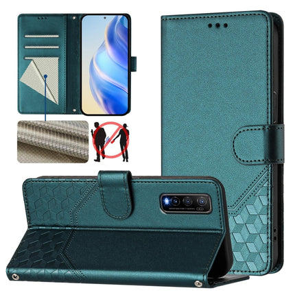 Honeycomb Embossing RFID Leather Phone Case, For vivo Y70s, For vivo Y17 / Y15 / Y12 / Y11, For vivo Y27 4G 2023 Global
