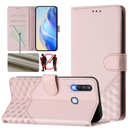 Honeycomb Embossing RFID Leather Phone Case, For vivo Y70s, For vivo Y17 / Y15 / Y12 / Y11, For vivo Y27 4G 2023 Global
