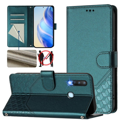 Honeycomb Embossing RFID Leather Phone Case, For vivo Y70s, For vivo Y17 / Y15 / Y12 / Y11, For vivo Y27 4G 2023 Global