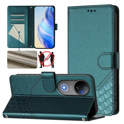 Honeycomb Embossing RFID Leather Phone Case, For vivo V50 Lite 5G, For vivo Y29s 5G / Y04 4G Global, For vivo Y29 4G Global, For vivo V50 5G Global