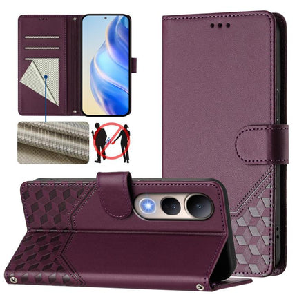 Honeycomb Embossing RFID Leather Phone Case, For vivo V50 Lite 5G, For vivo Y29s 5G / Y04 4G Global, For vivo Y29 4G Global, For vivo V50 5G Global