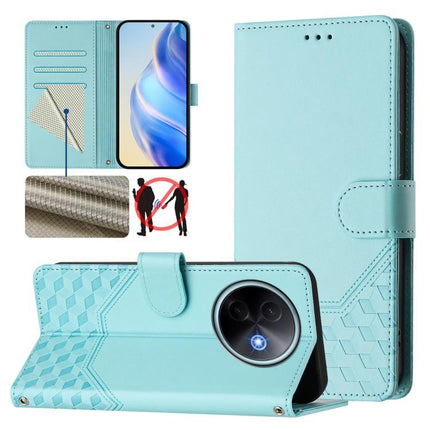 Honeycomb Embossing RFID Leather Phone Case, For vivo S30 Pro mini, For vivo S30, For vivo X200s 5G, For vivo Y39 5G Global