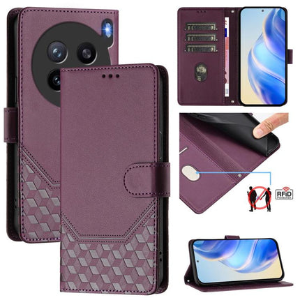 Honeycomb Embossing RFID Leather Phone Case, For vivo S30 Pro mini, For vivo S30, For vivo X200s 5G, For vivo Y39 5G Global