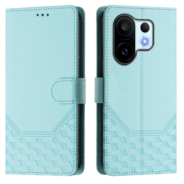 Honeycomb Embossing RFID Leather Phone Case, For vivo S30 Pro mini, For vivo S30, For vivo X200s 5G, For vivo Y39 5G Global