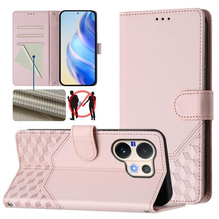 Honeycomb Embossing RFID Leather Phone Case, For vivo V60 Lite 5G Global, For vivo Y400 5G Global, For vivo Y400 4G, For vivo V60 5G Global
